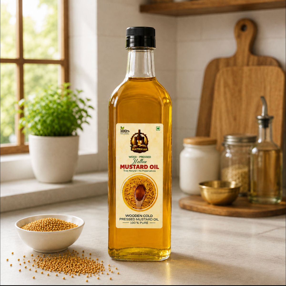 Cold Pressed Yellow Mustard Oil - Peeli Sarson Ka Tel