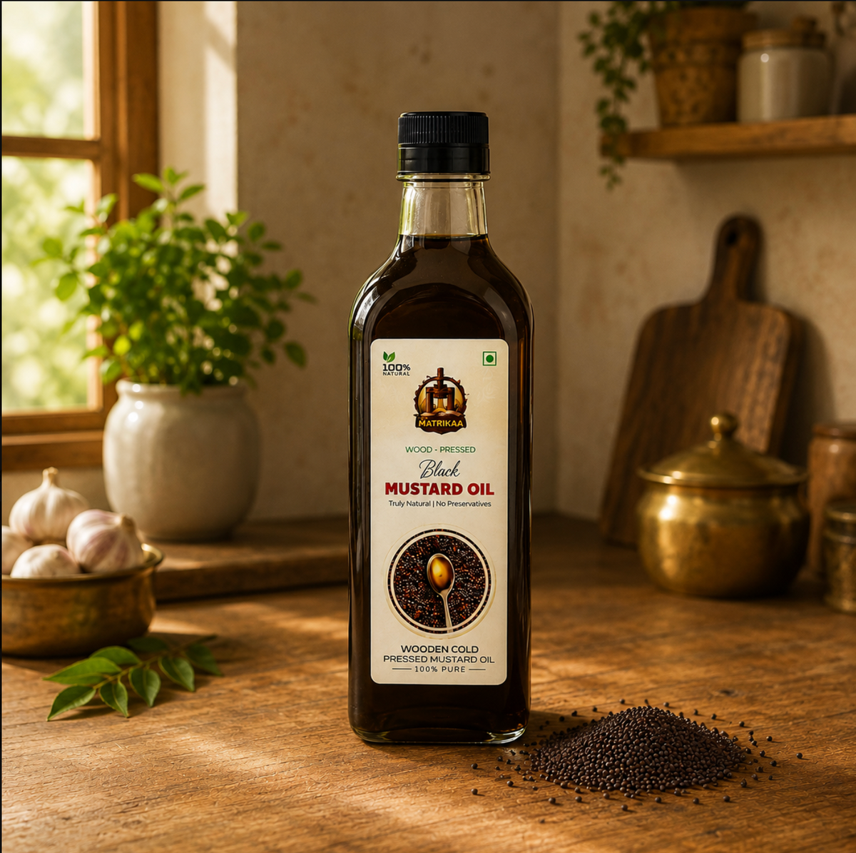 Cold Pressed Black Mustard Oil - Kali Sarson Ka Tel