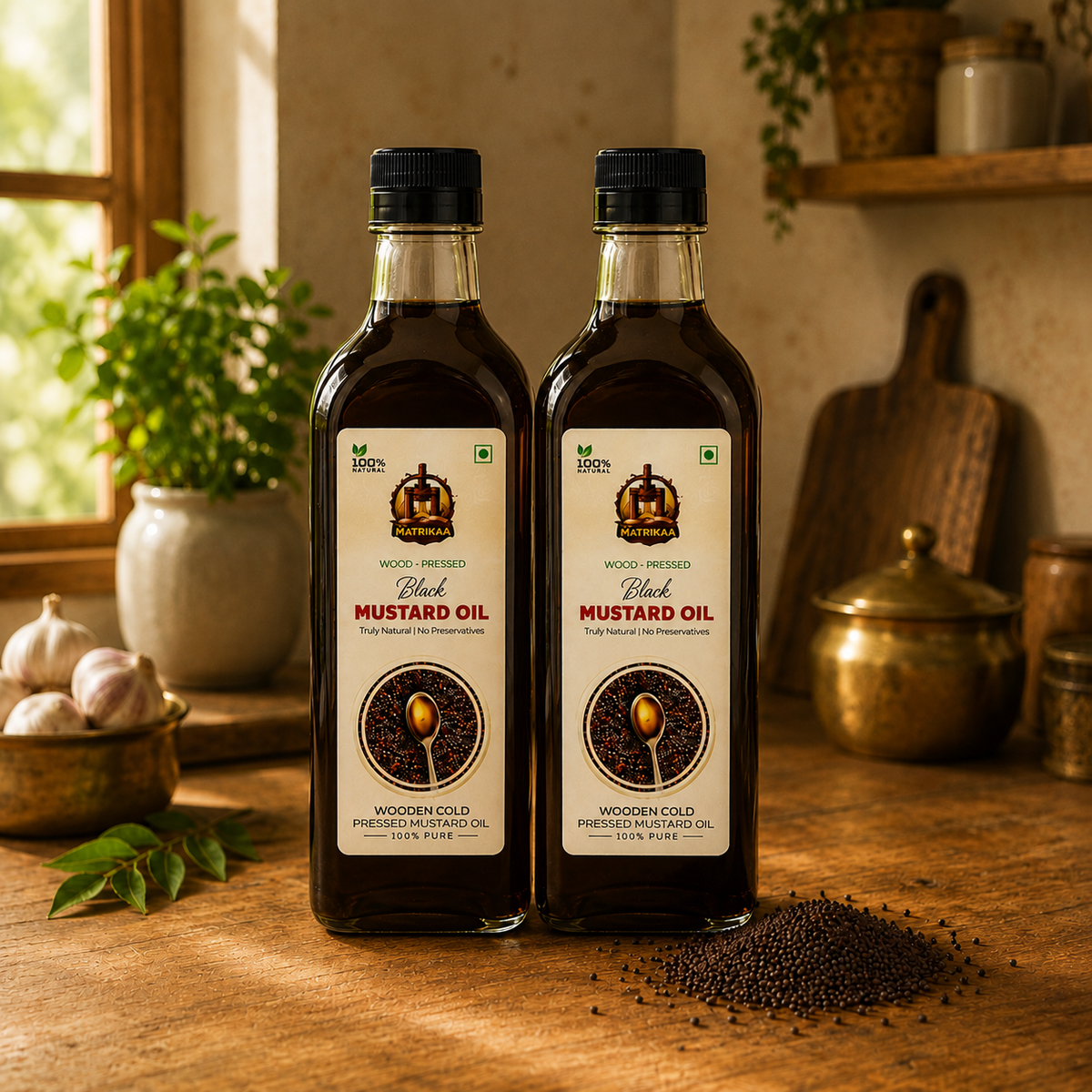 Cold Pressed Black Mustard Oil - Kali Sarson Ka Tel