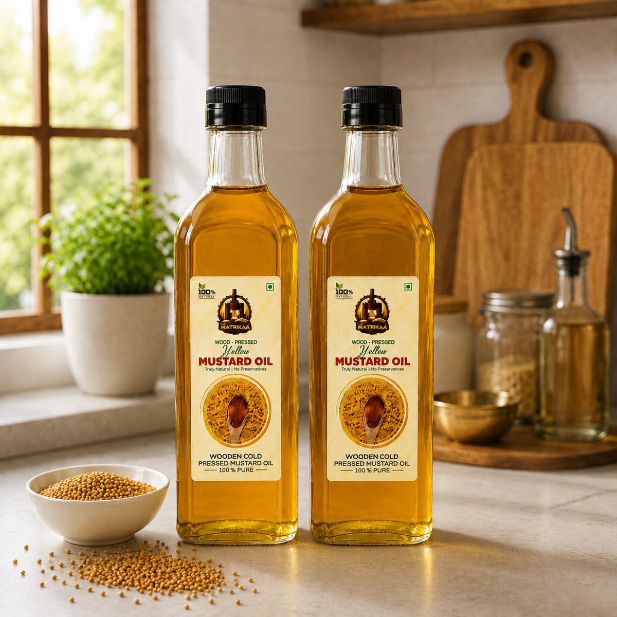 Cold Pressed Yellow Mustard Oil - Peeli Sarson Ka Tel