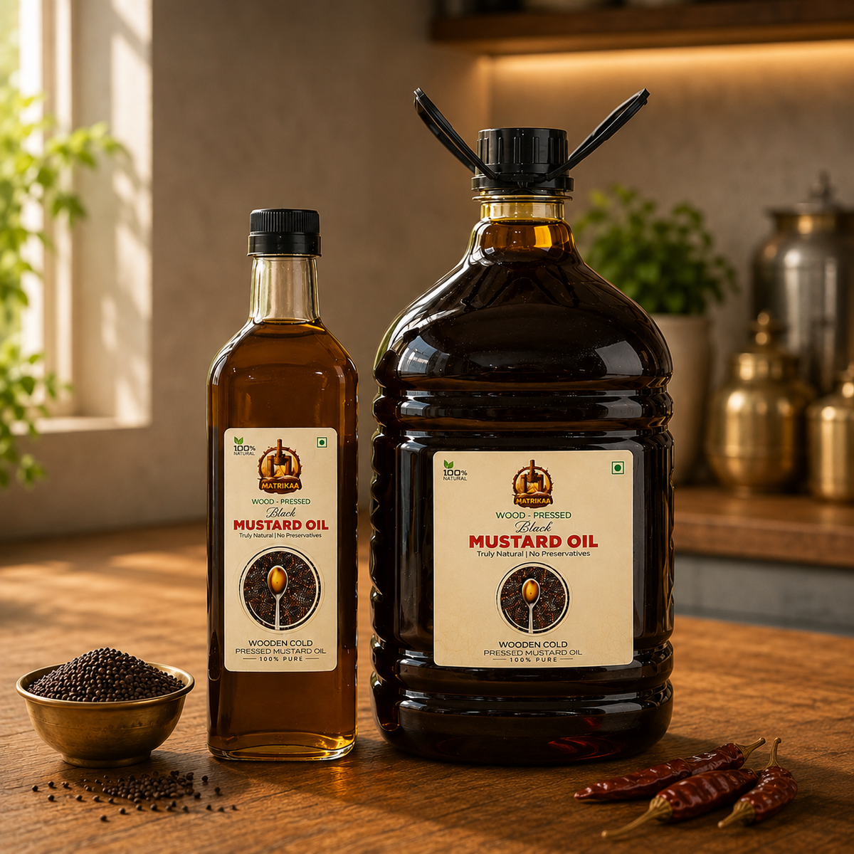 Cold Pressed Black Mustard Oil - Kali Sarson Ka Tel