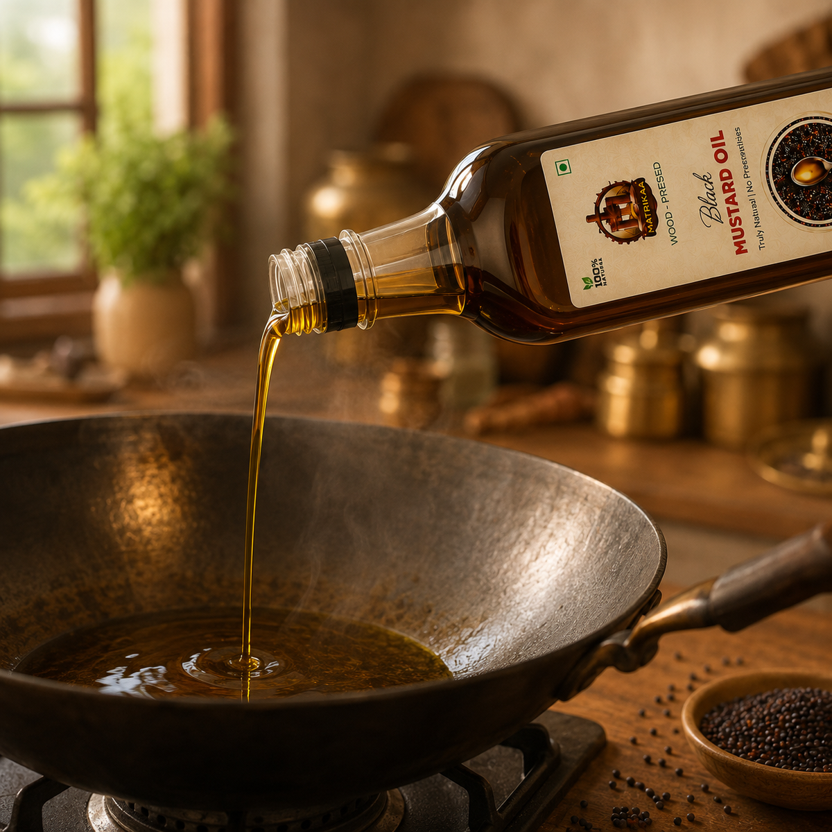 Cold Pressed Black Mustard Oil - Kali Sarson Ka Tel