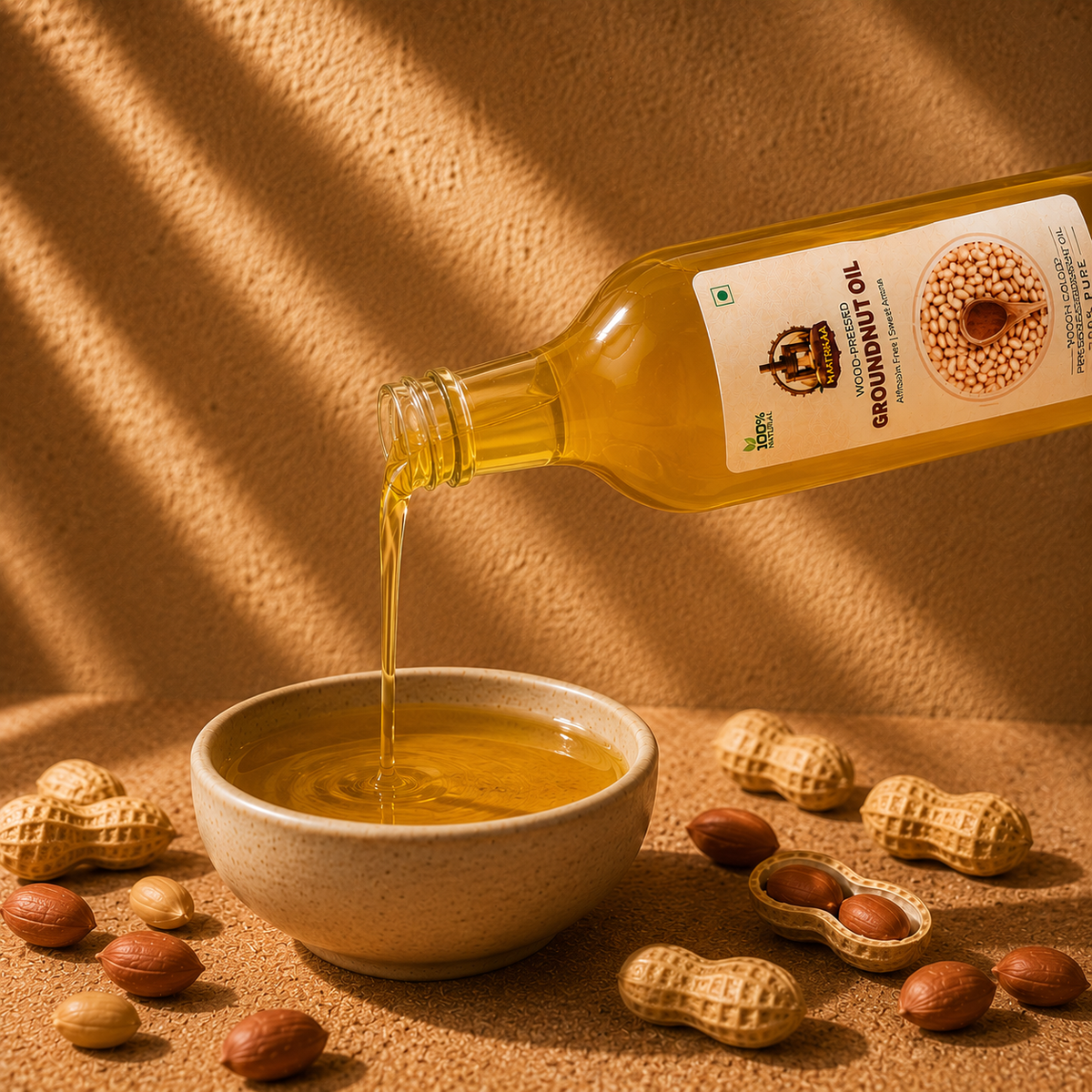 Cold Pressed Groundnut Oil/Peanut oil - Mungfali Ka Tel