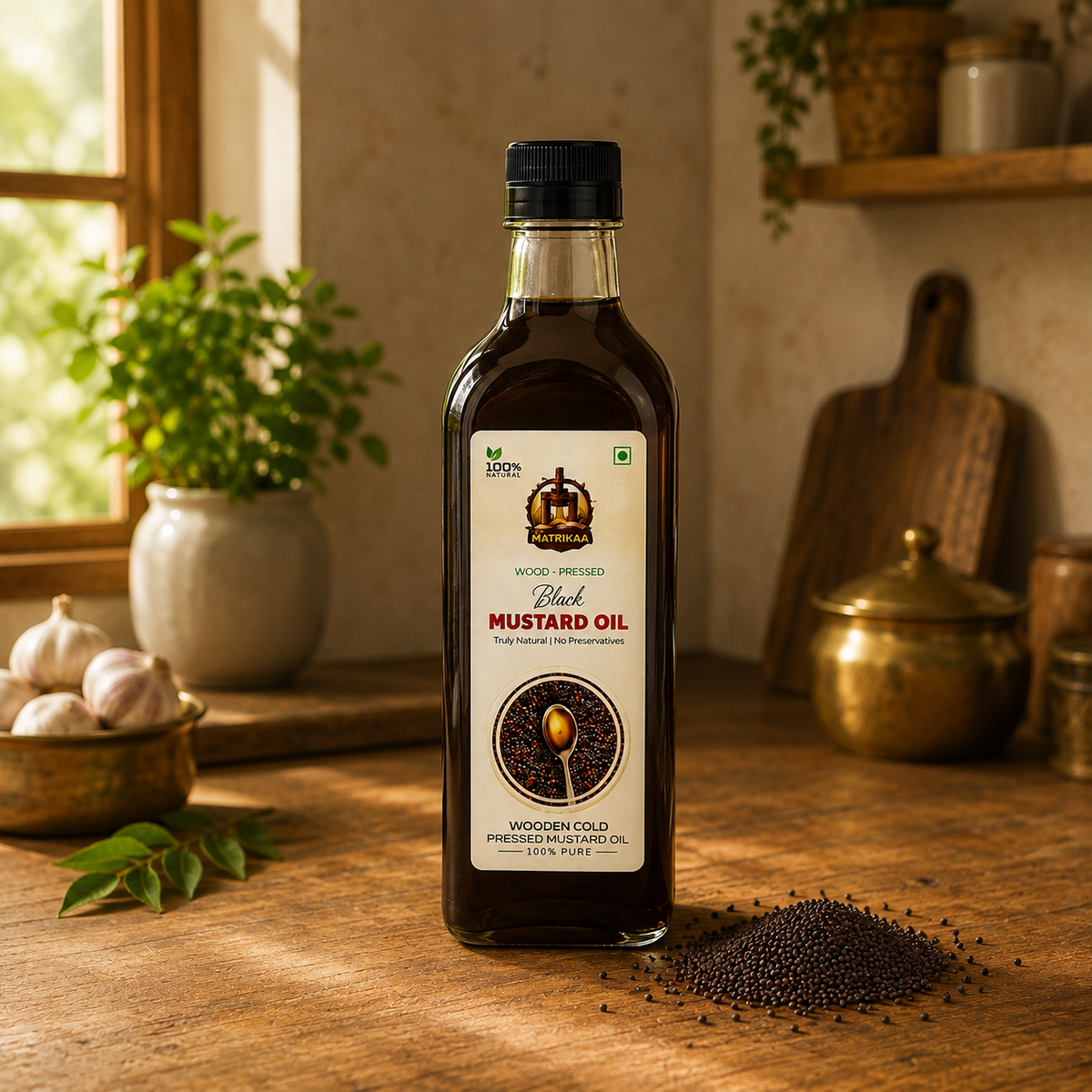 Cold Pressed Black Mustard Oil - Kali Sarson Ka Tel