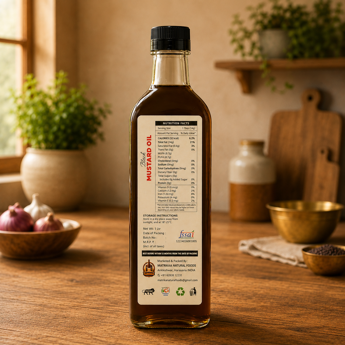 Cold Pressed Black Mustard Oil - Kali Sarson Ka Tel