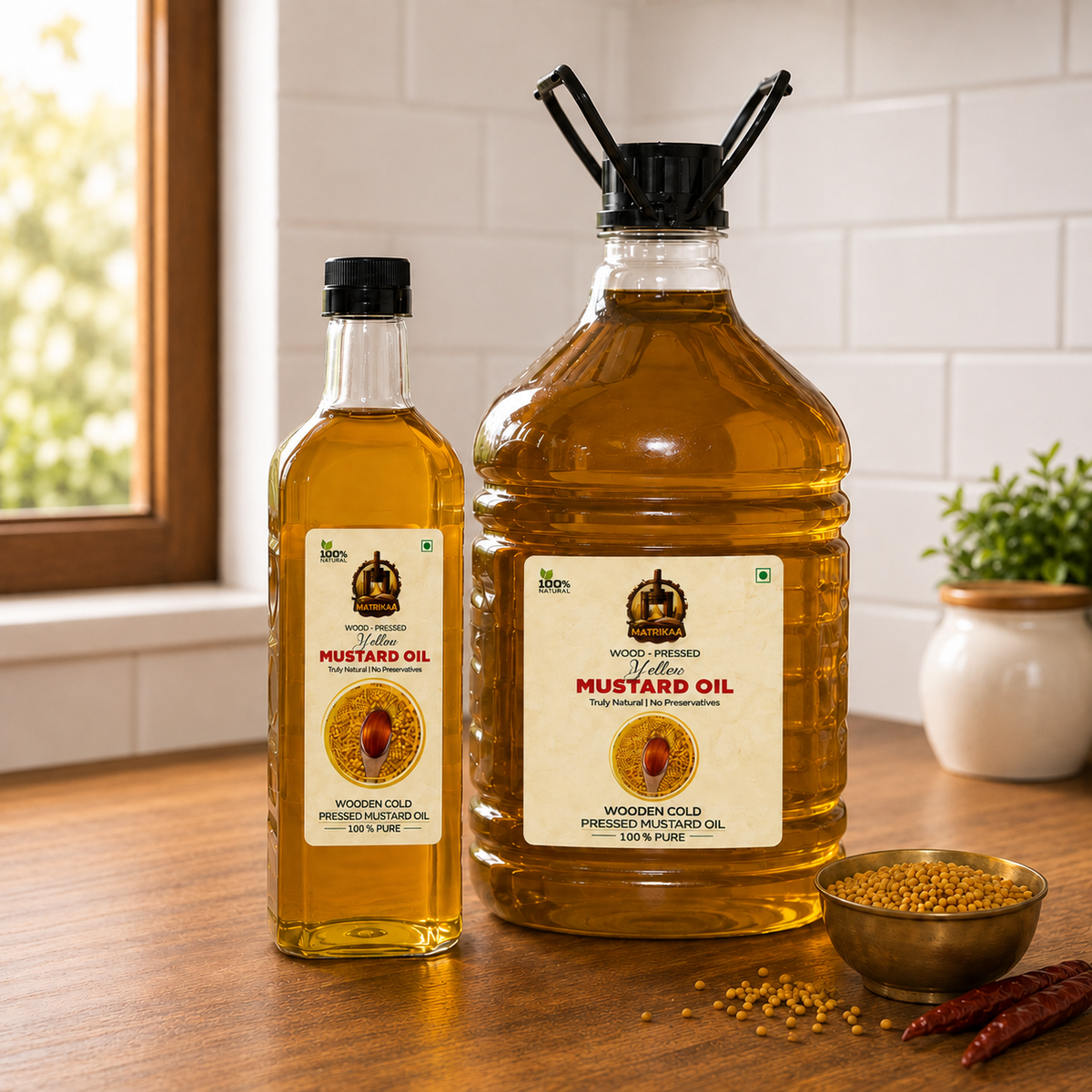 Cold Pressed Yellow Mustard Oil - Peeli Sarson Ka Tel