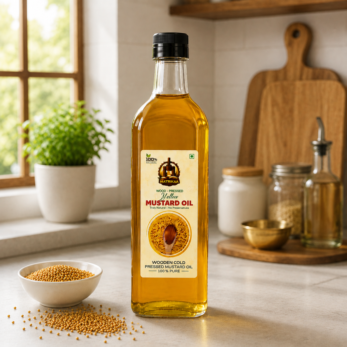 Cold Pressed Yellow Mustard Oil - Peeli Sarson Ka Tel
