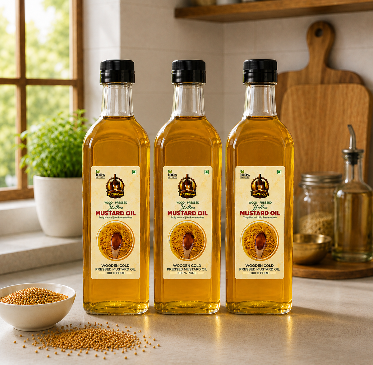 Cold Pressed Yellow Mustard Oil - Peeli Sarson Ka Tel